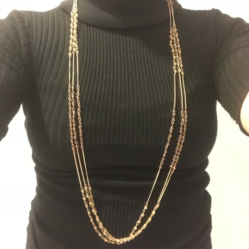 Layered gold chain necklace (costume)